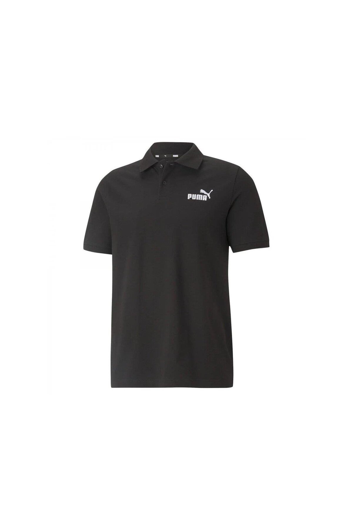 Puma 586674 Ess Pique Polo Yaka Tişort Erkek T-Shirt Siyah