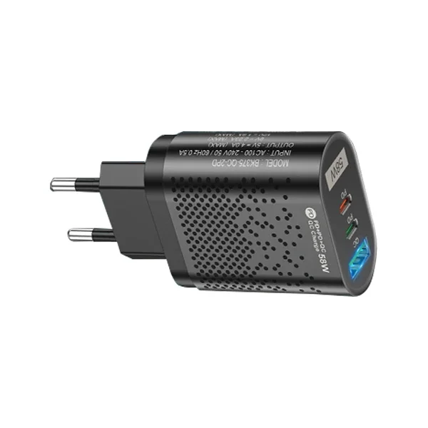 58W 3’lü PD USB Type-C Hızlı Şarj Aleti - iPhone Samsung Xiaomi Hızlı Şarj