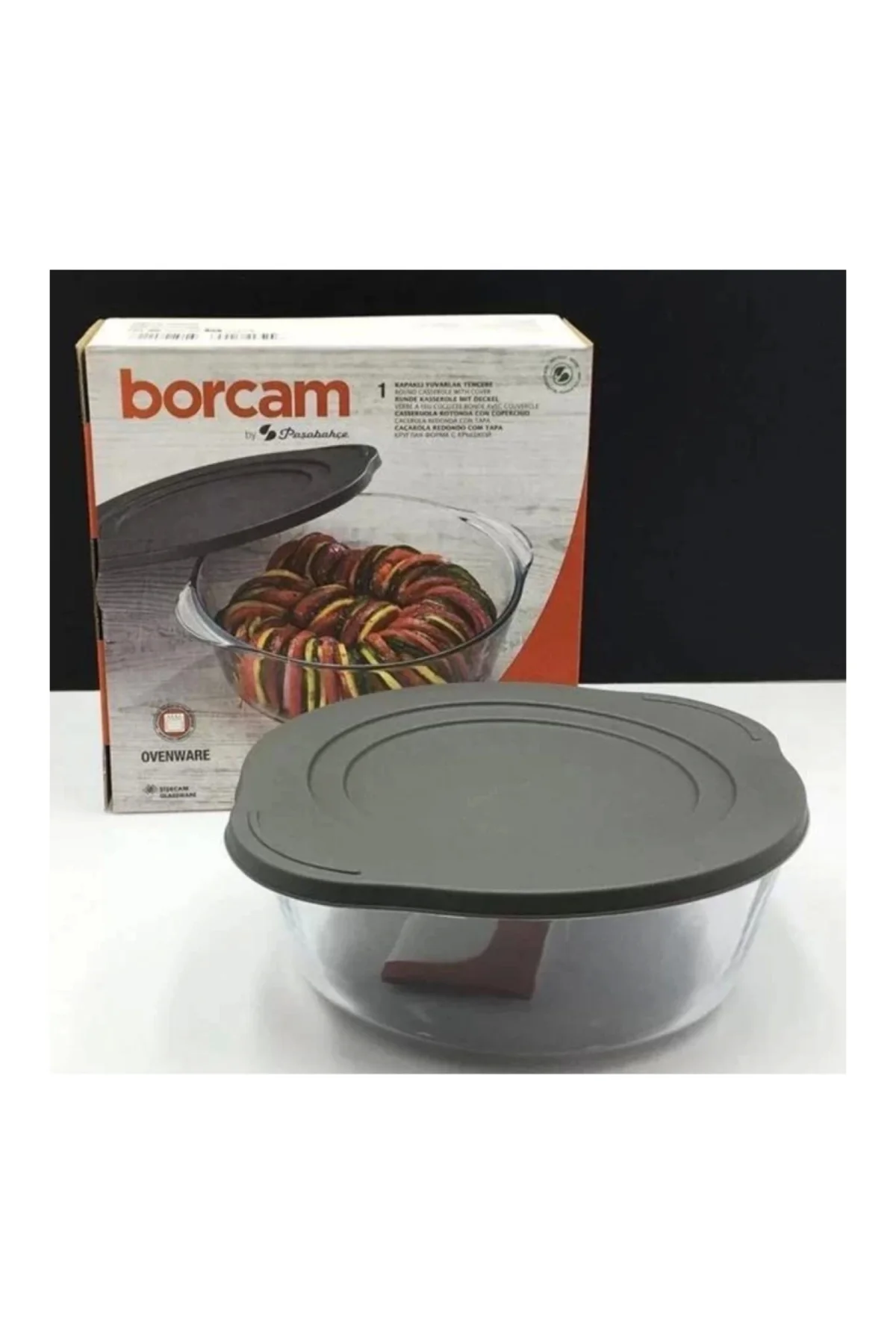 59001 Gri Kapaklı Borcam Fırın Kabı 22X8 cm 2100 cc Fiyatı, Yorumları ve Özellikleri