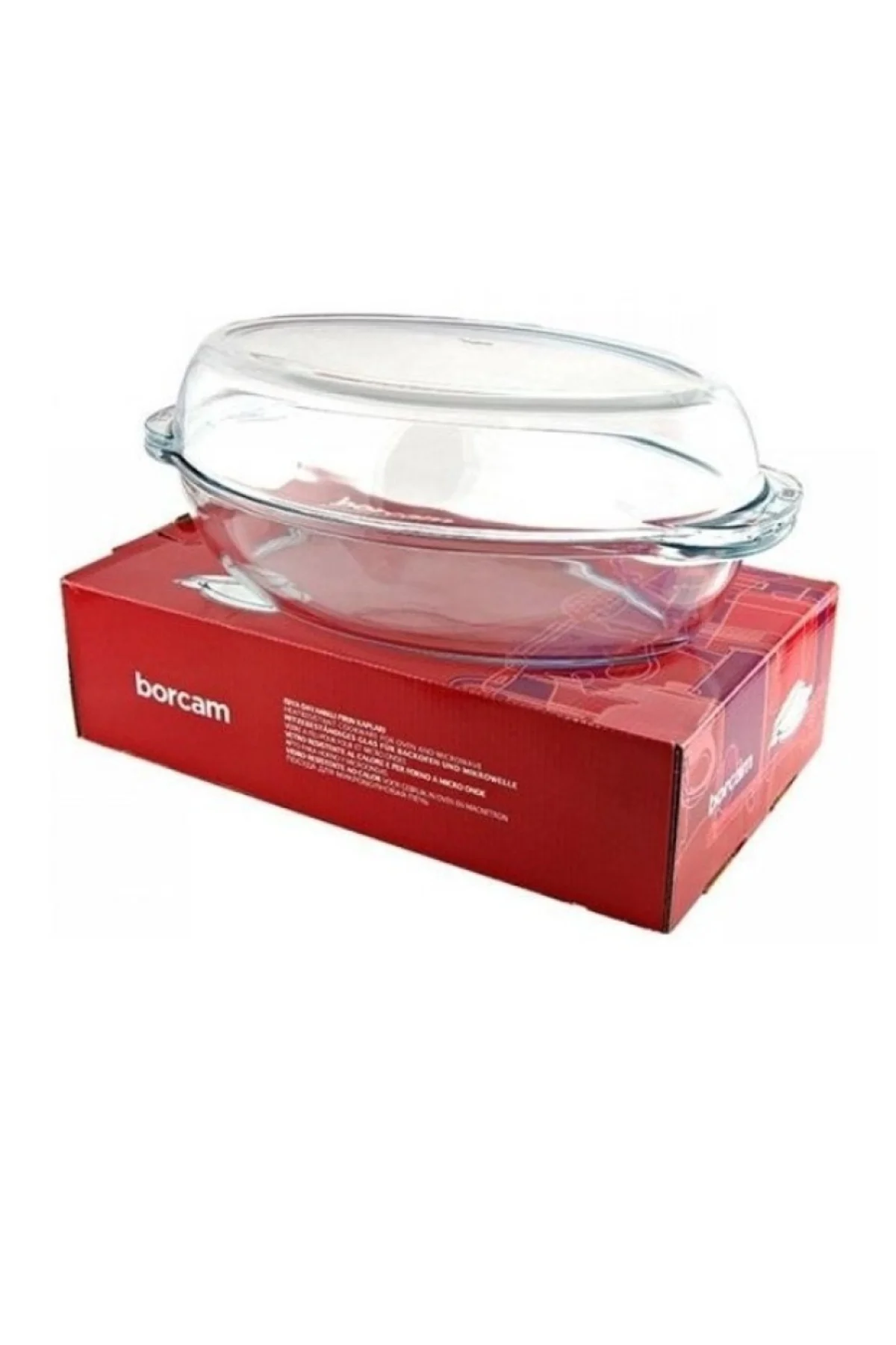 59052 Borcam Oval Kapaklı Tencere 34 cm 2850 cc