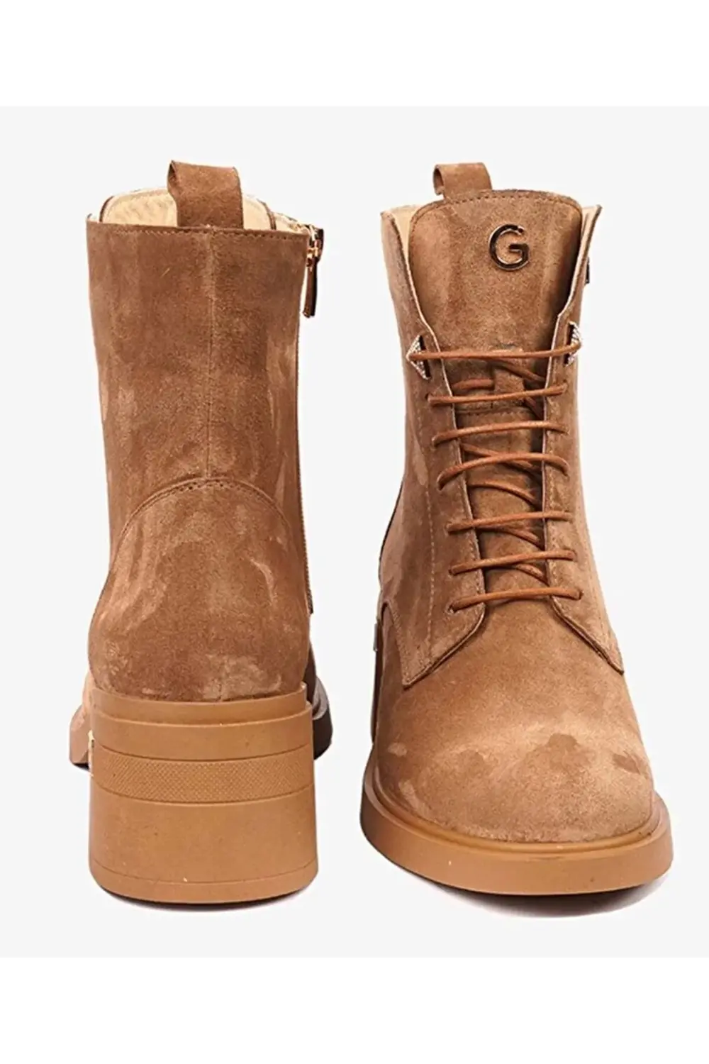 59127 Zn Chıc Topuklu Deri Kadın Bot TABA