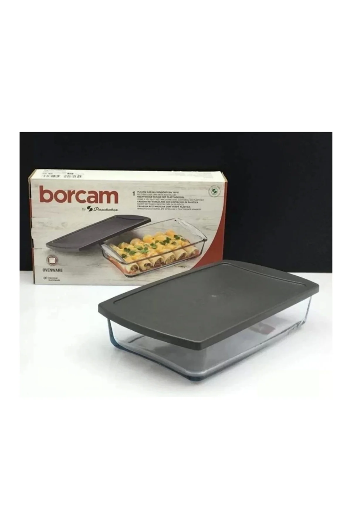59864 Borcam Gri Kapaklı Fırın Kabı 1320 cc Fiyatı, Yorumları ve Özellikleri