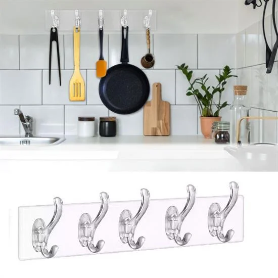 5&apos Li Güçlü Yapışkanlı Şeffaf Duvar Askısı Banyo Mutfak Düzenleyici Pratik Askılık 5224 Diğer 5&apos Li Güçlü Yapışkanlı Şeffaf Duvar Askısı Banyo Mutfak Düzenleyici Pratik Askılık 5224 Diğer
