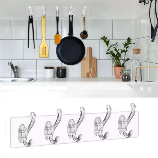 5'li Güçlü Yapışkanlı Şeffaf Duvar Askısı Banyo Mutfak Düzenleyici Pratik Askılık Bx40 Fiyatı, Yorumları ve Özellikleri