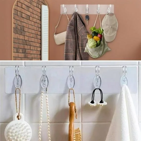 5'li Güçlü Yapışkanlı Şeffaf Duvar Askısı Banyo Mutfak Düzenleyici Pratik Askılık Bx40 Fiyatı, Yorumları ve Özellikleri
