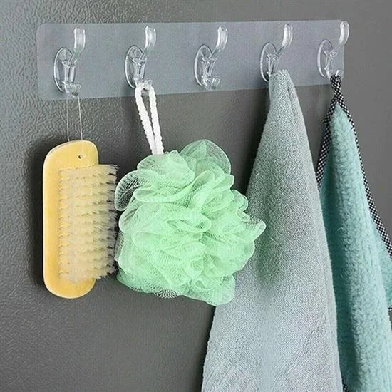 5'li Güçlü Yapışkanlı Şeffaf Duvar Askısı Banyo Mutfak Düzenleyici Pratik Askılık Bx40 Fiyatı, Yorumları ve Özellikleri