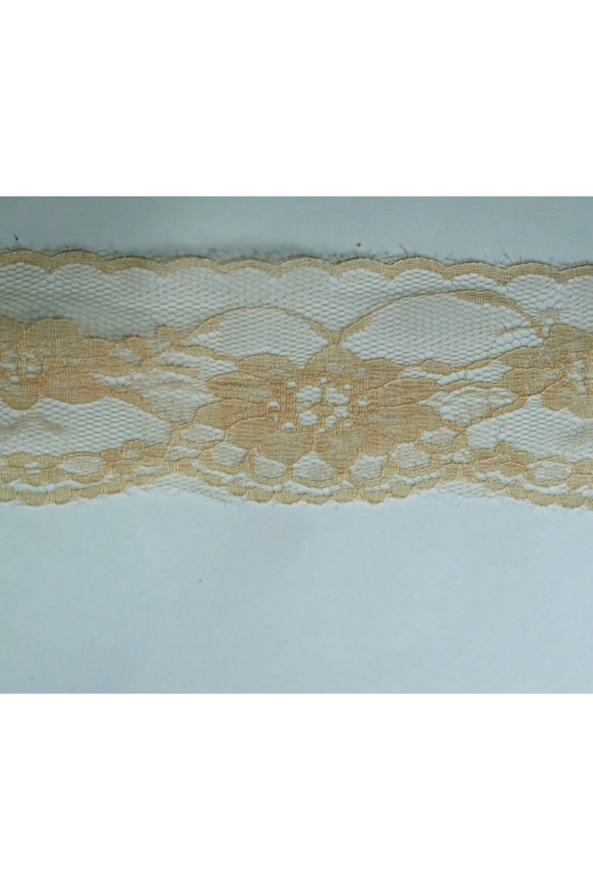5cm Eninde Ekru Dantel 5 Metrelik Top - (730)