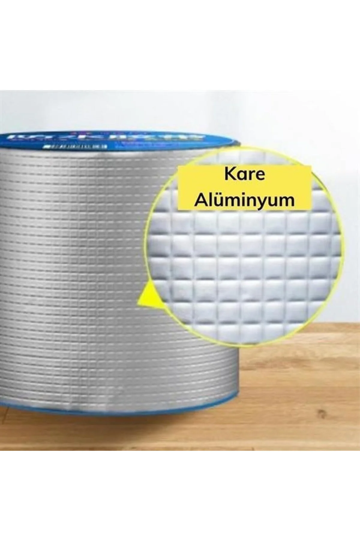5cm x 2 Mt Yüksek Sıcaklık Dayanan Su Geçirmez Alüminyum Folyo Çamur Bant, Çatı Duvar Çatl