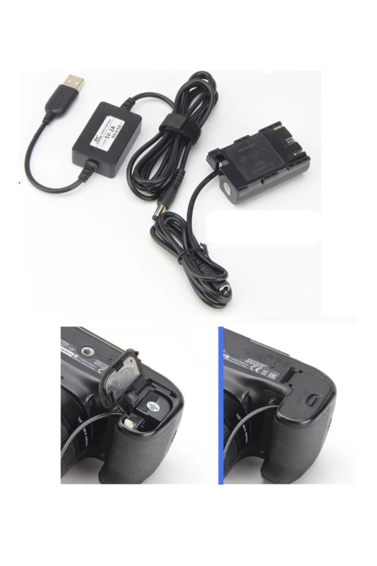 5d Mark 2 Için Ack-e6Uyumlu , Usb Güç Adaptörü Kaynağı