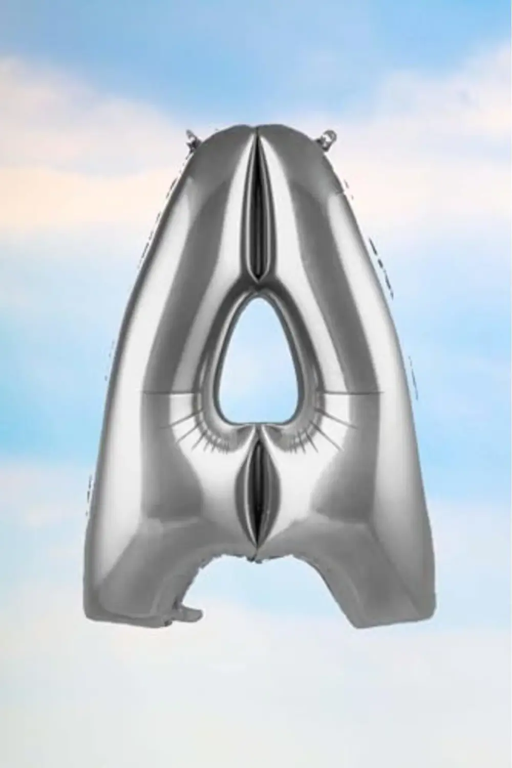 5DM A Harfi Gümüş Folyo Balon 100 Cm 40 Inç 1 Metre Silver 395519