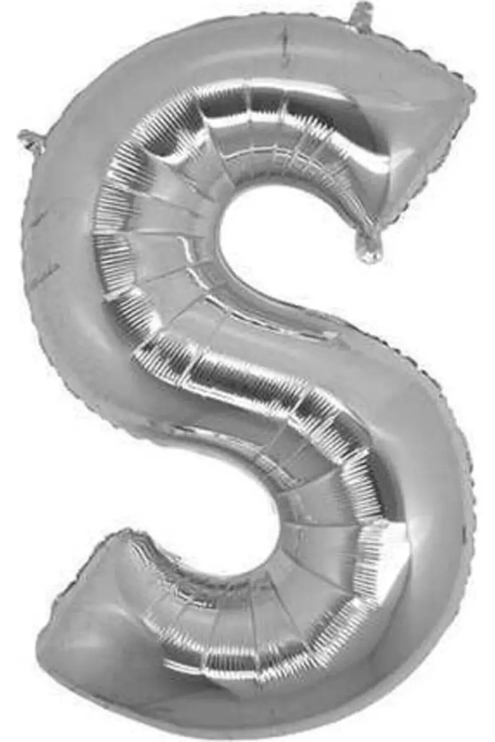 5DM Gümüş Renk Folyo Balon S Harfli Helyum Balon 100 Cm Dev Boy 3