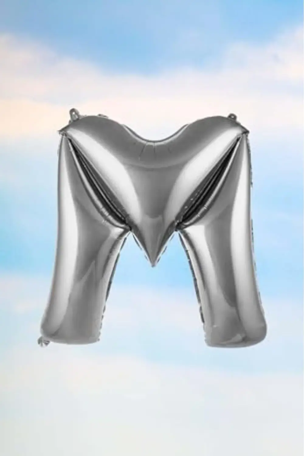 5DM M Harfi Gümüş Folyo Balon 100 Cm 40 Inç 1 Metre Silver 395519