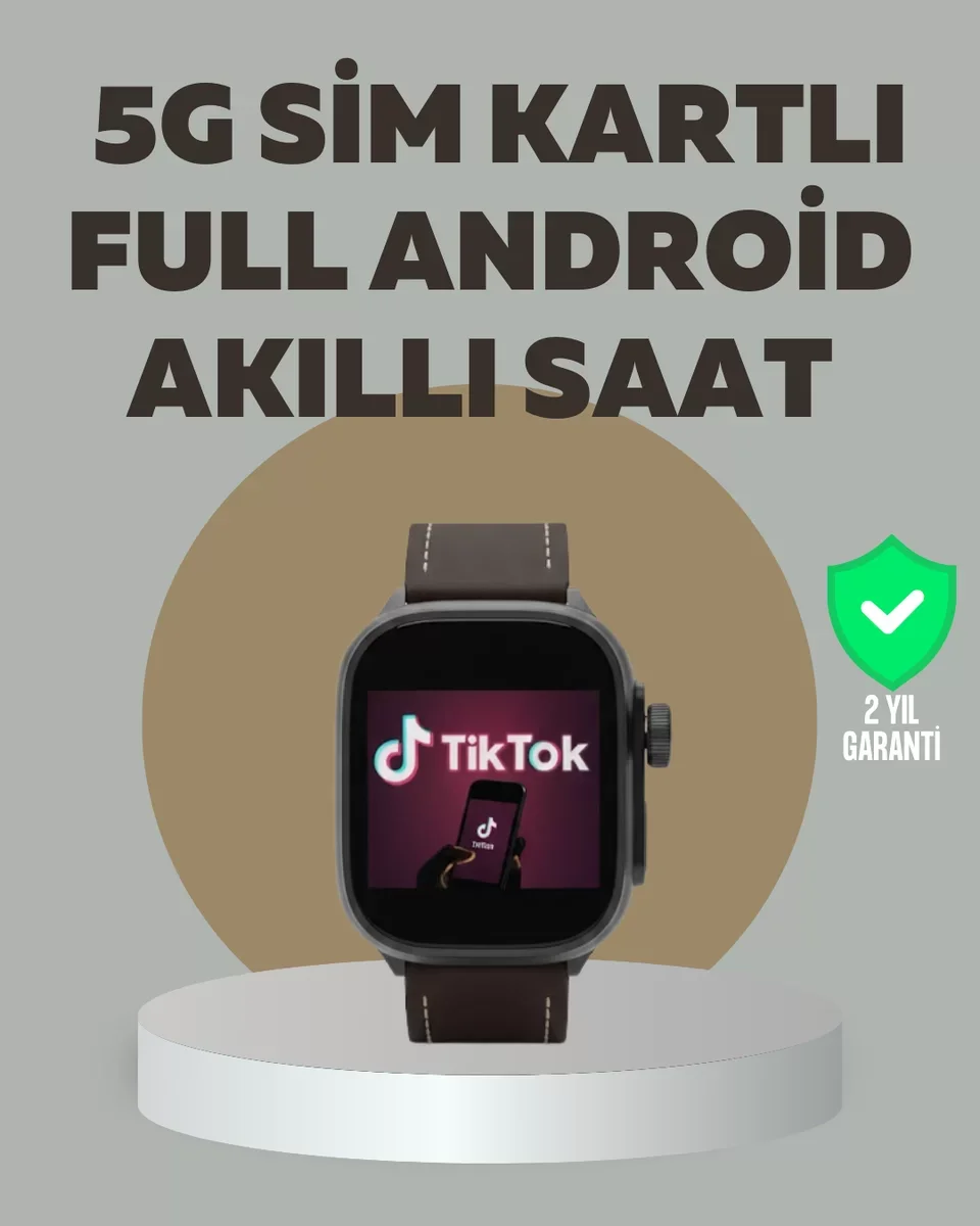 5G Destekli Android Akıllı Saat: Telefon Fonksiyonu ve Uygulama İndirme