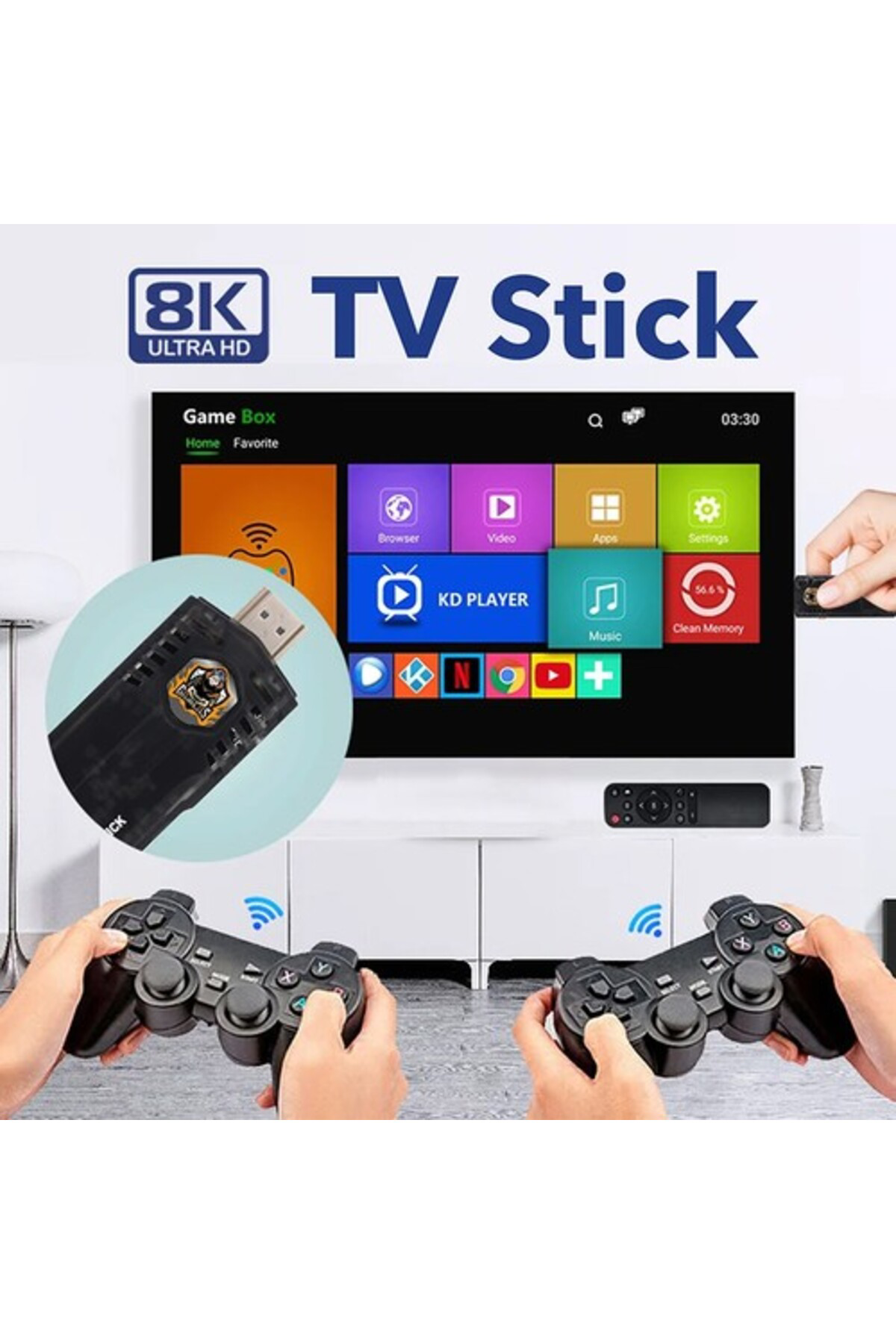 Glrtech 5G Tv Box Gamebox 8K Ultra Hd Oyun Konsolu
