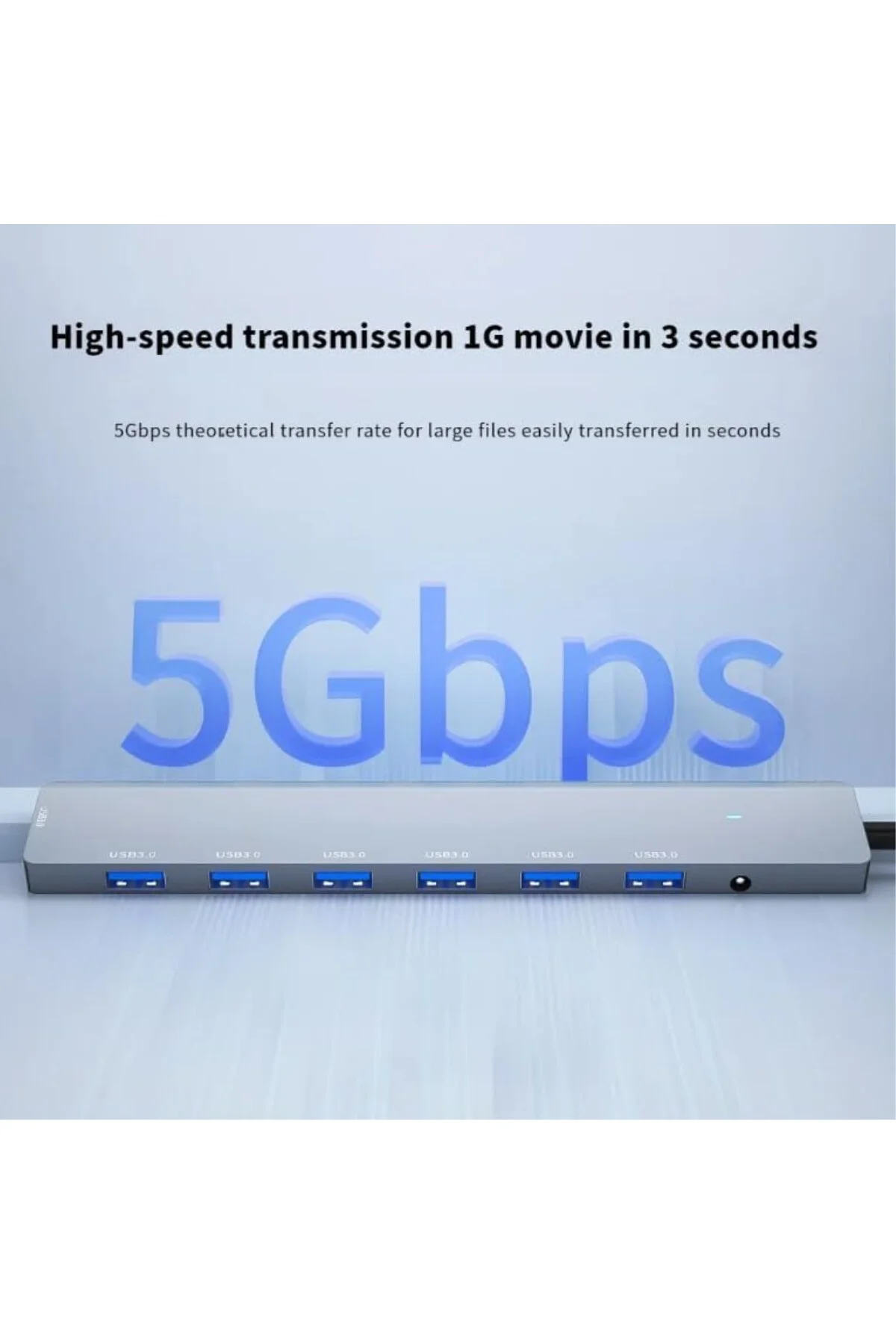 5Gbps Çoklayıcı Adaptör 7 in 1 Type-C To USB, Power/Güç Destekli,