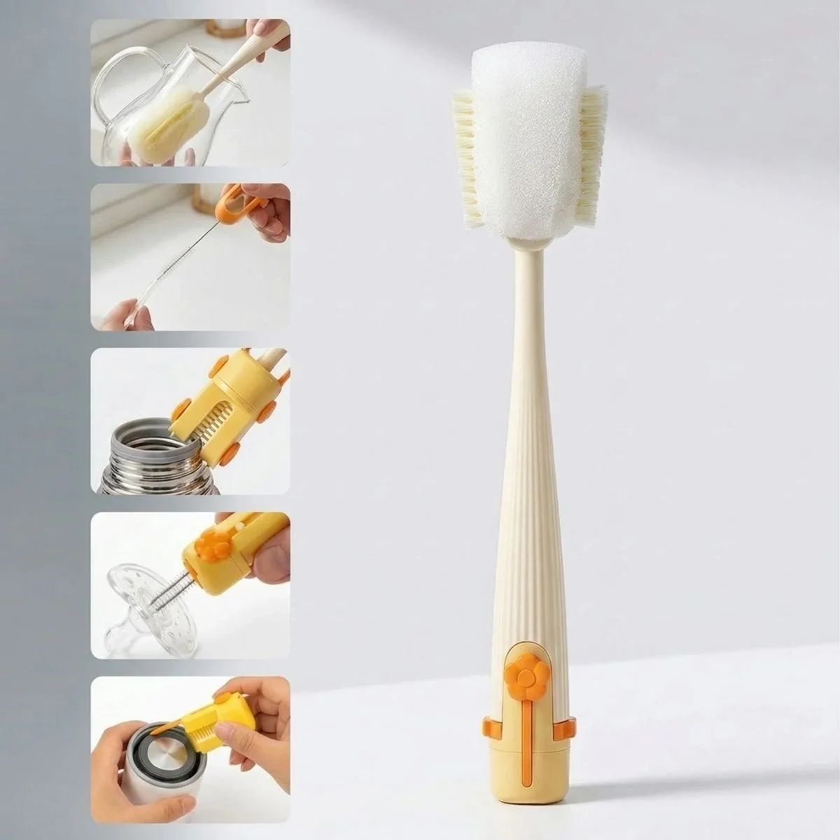 5’i 1 Arada Çok Amaçlı Şişe Temizleme Fırçası – Sürahi, Kavanoz, Pipet, Kapak, Emzik Ve Biberon Temizlik Seti Bx40 Fiyatı, Yorumları ve Özellikleri