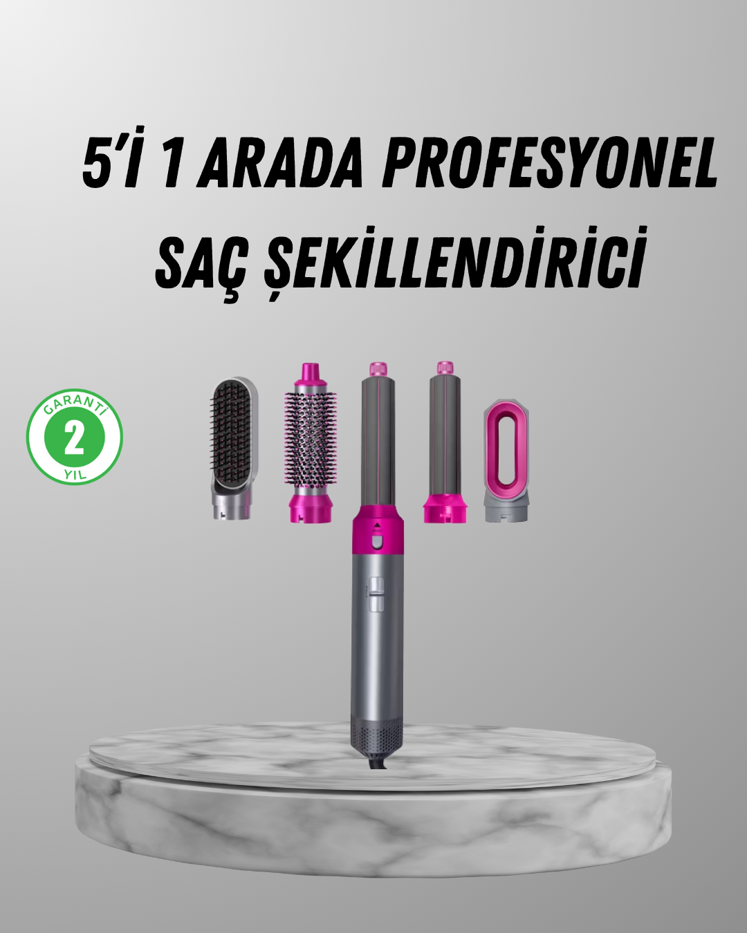 5’i 1 Arada Saç Şekillendirici Set Kuaför Düzeyinde Performans ve