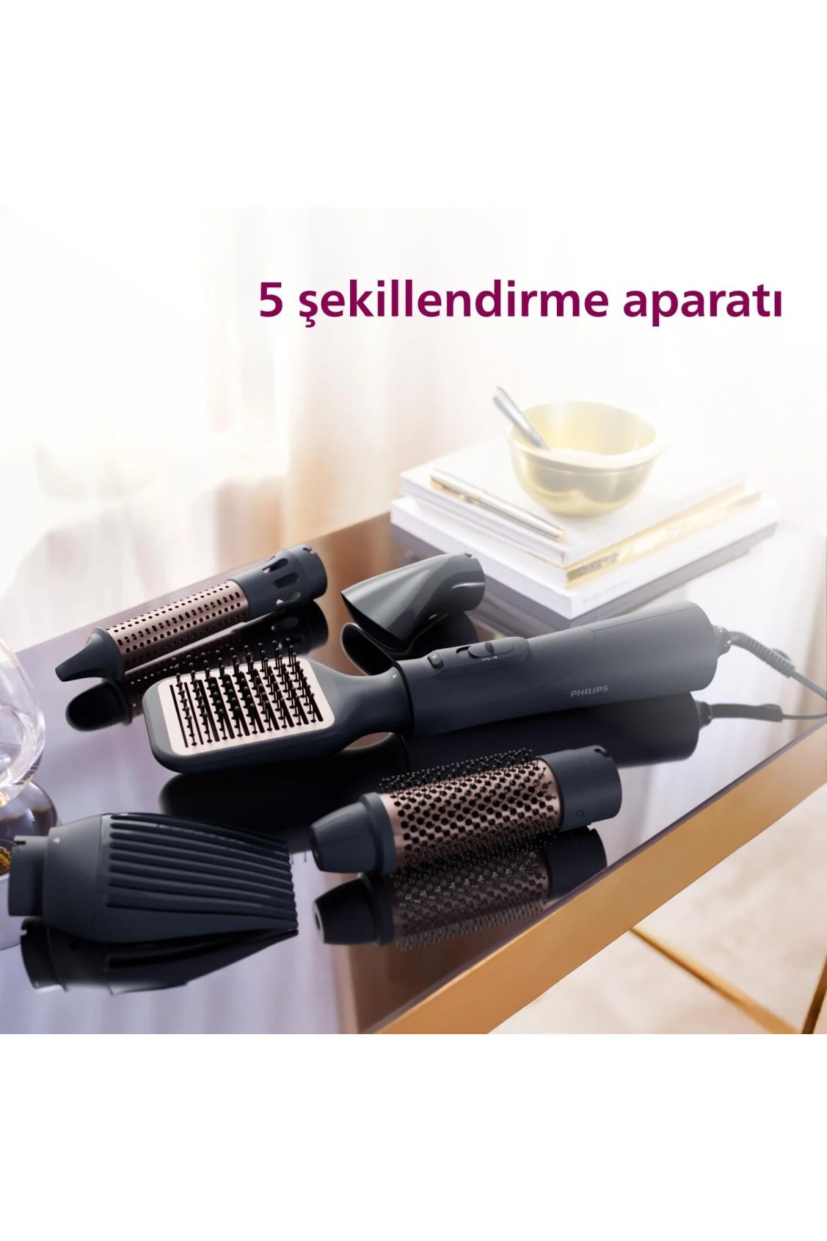 5’i 1 Arada Saç Şekillendirme ve Kurutma Seti, Argan Yağı Seramik