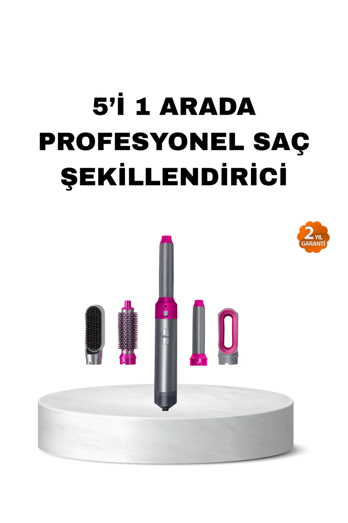 5’i 1 Arada Saç Şekillendirme Seti Negatif İyon Teknolojili ve Hı