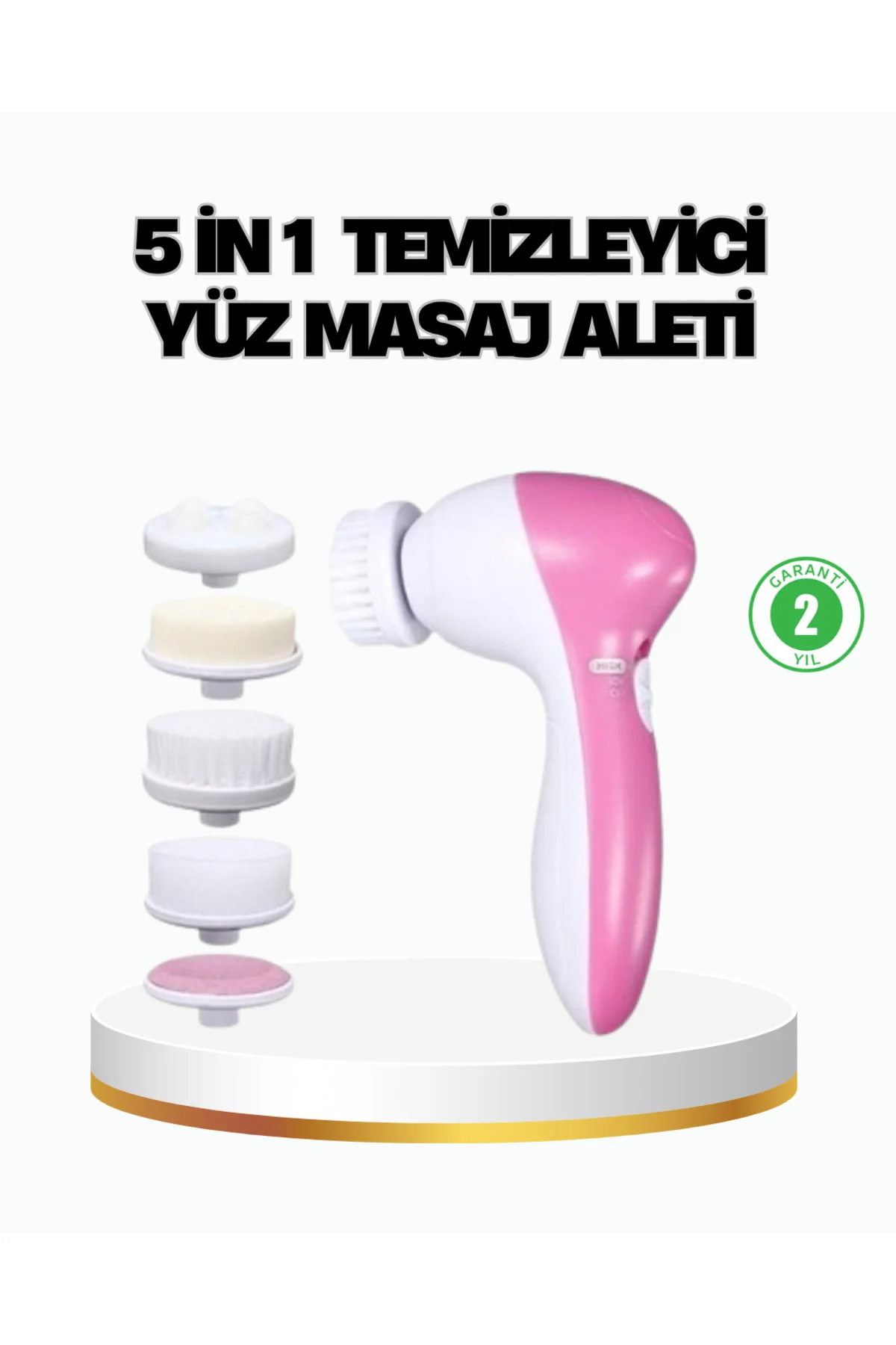 5’I 1 Arada Yüz Temizleme Cihazı – Masaj, Fırça, Peeling Ve Krem 
