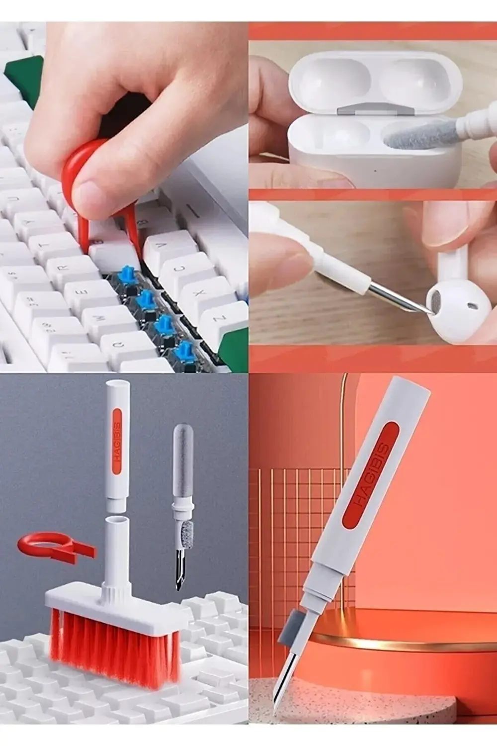 5in1 Kablosuz Bluetooth Oyuncu  Kulaklık Klavye Telefon Kamera Le