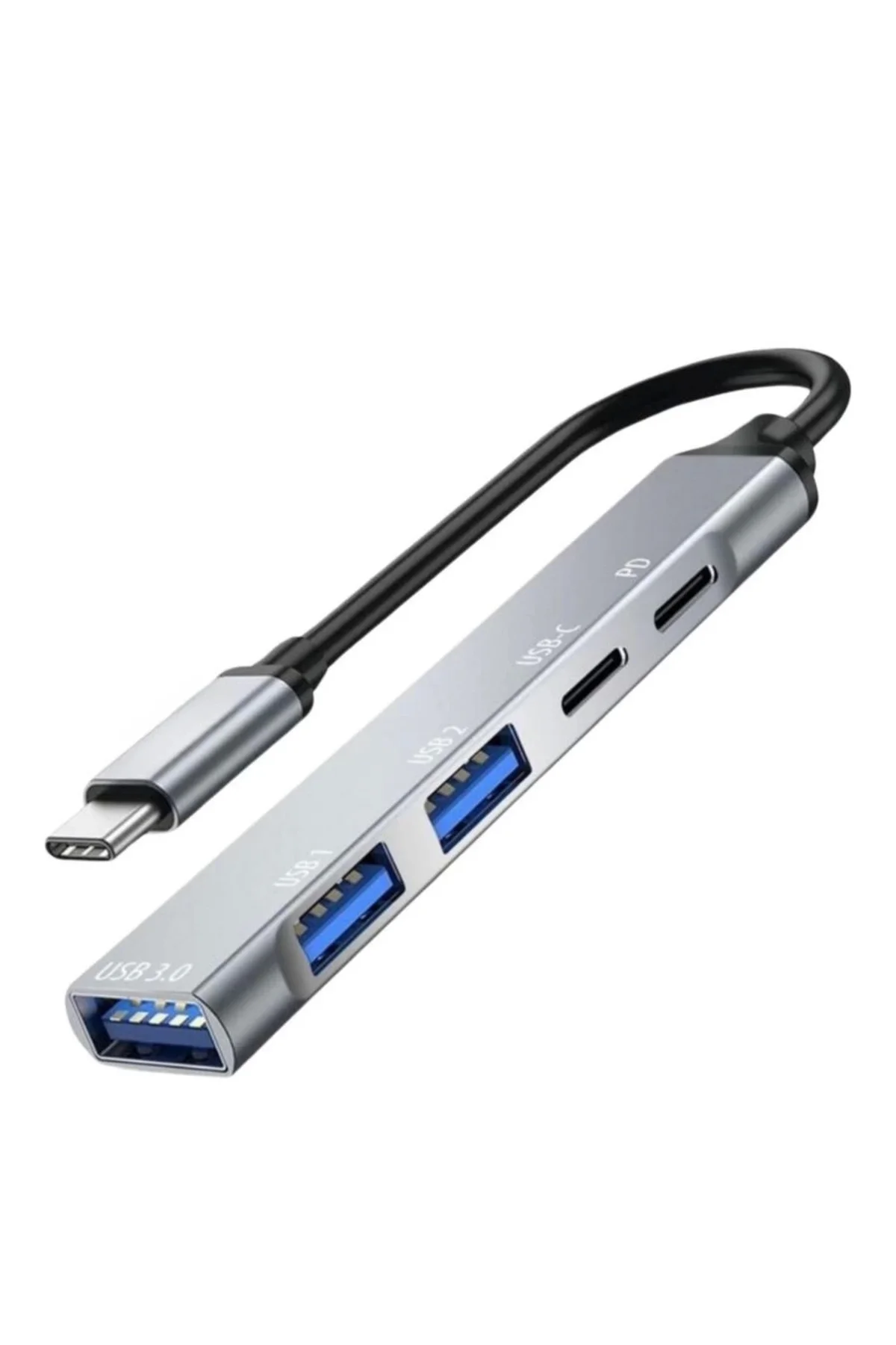 5in1 Metal USB Hub – Yüksek Hızlı Çoklayıcı, 5 Bağlantı Noktalı, 