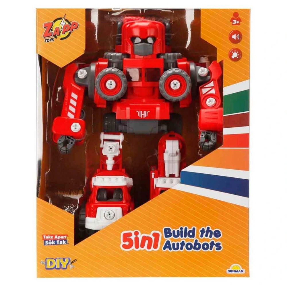 5in1 Toys Sesli ve Işıklı Sök Tak Robot 5in1 Toys Sesli ve Işıklı Sök Tak Robot