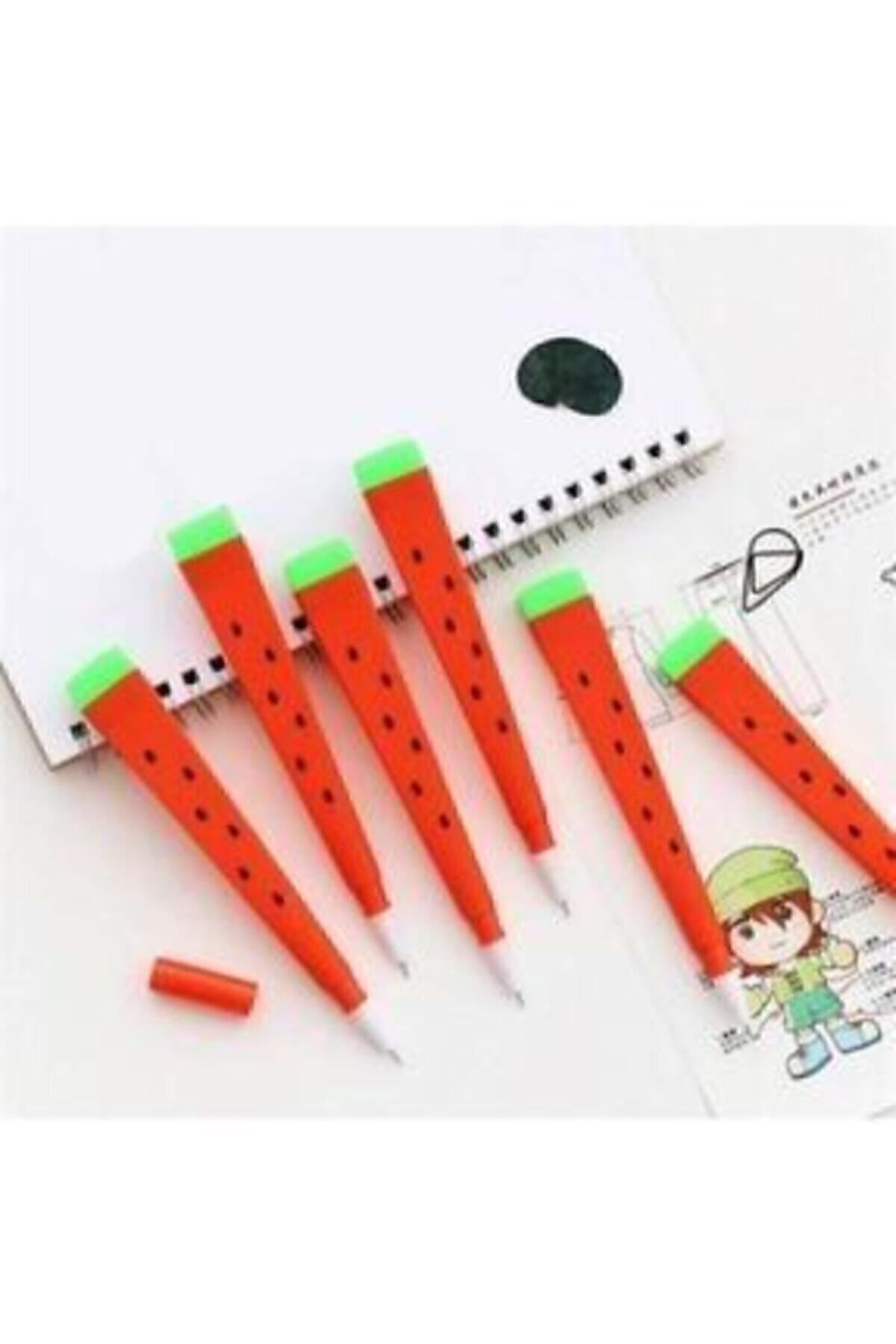 5'li 0.7 Uçlu Versatil Kalem Seti - Kaktüs, Karpuz,mısır,ananas,h