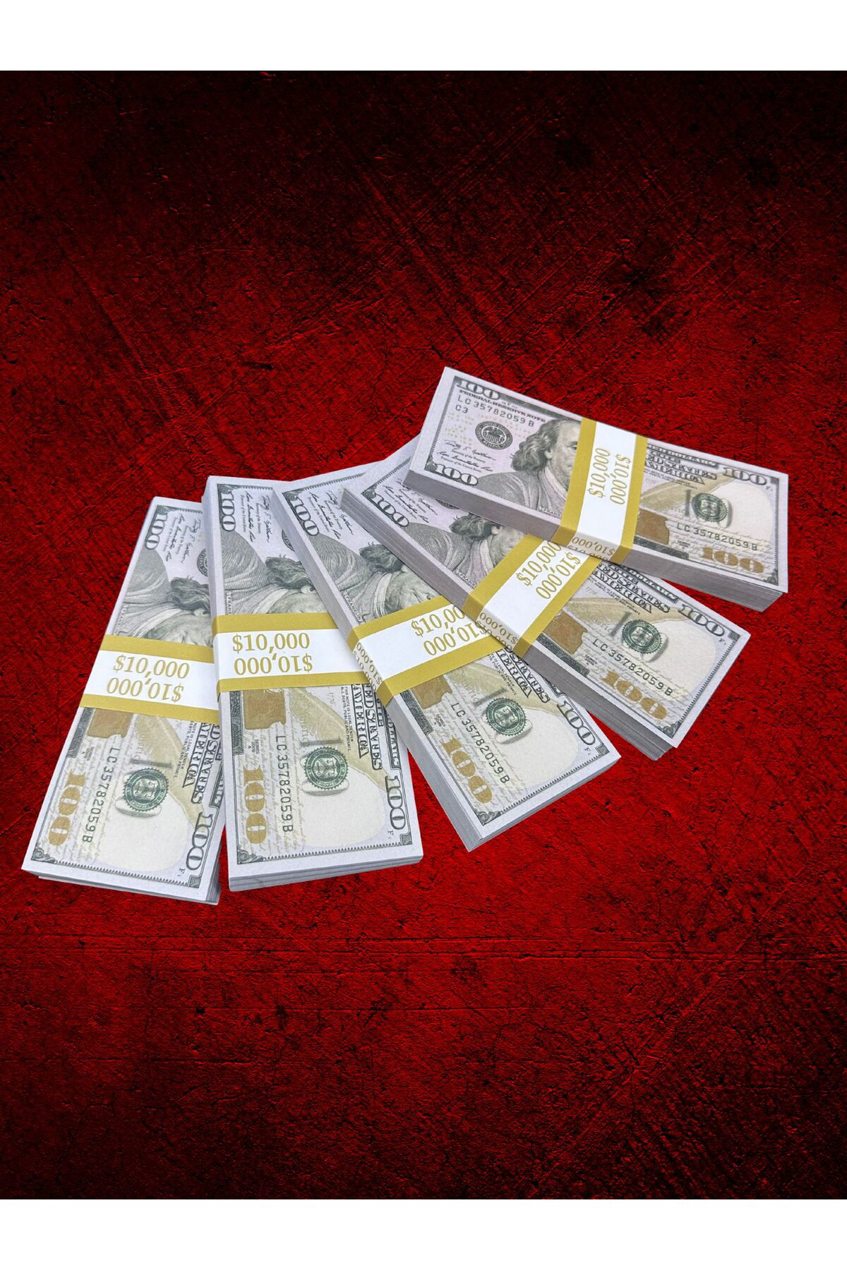 5’li 100 Dolar Düğün Şaka Parası – Kuşe Kâğıt 1. Kalite 5 X 100 D