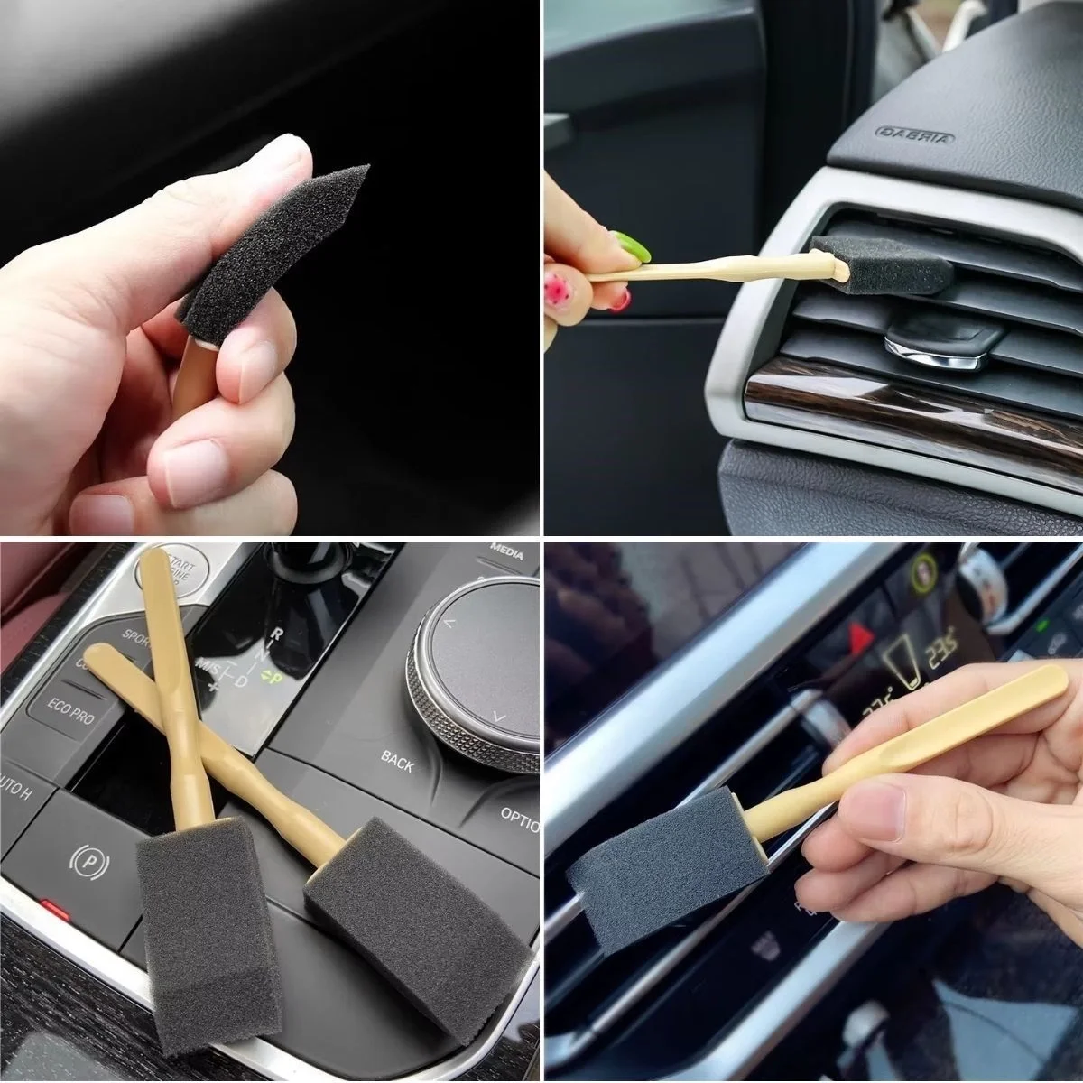 5'li Araba Havalandırma Temizleme Fırçaları Klima Çıkışları,Toz AlmaOtomobil İçi Detaylı Mini Temizlik Aparatları