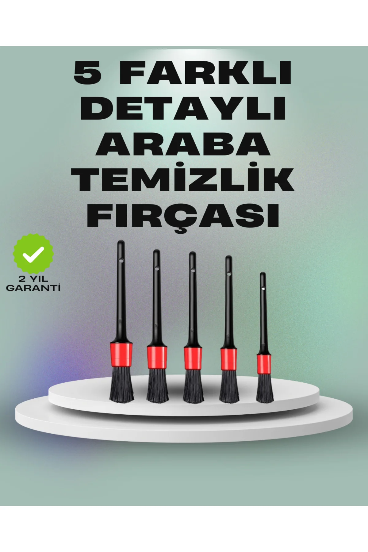 5'li Araç Temizlik Fırça Seti-Detaylı Temizlik İçin Çok Amaçlı Fı