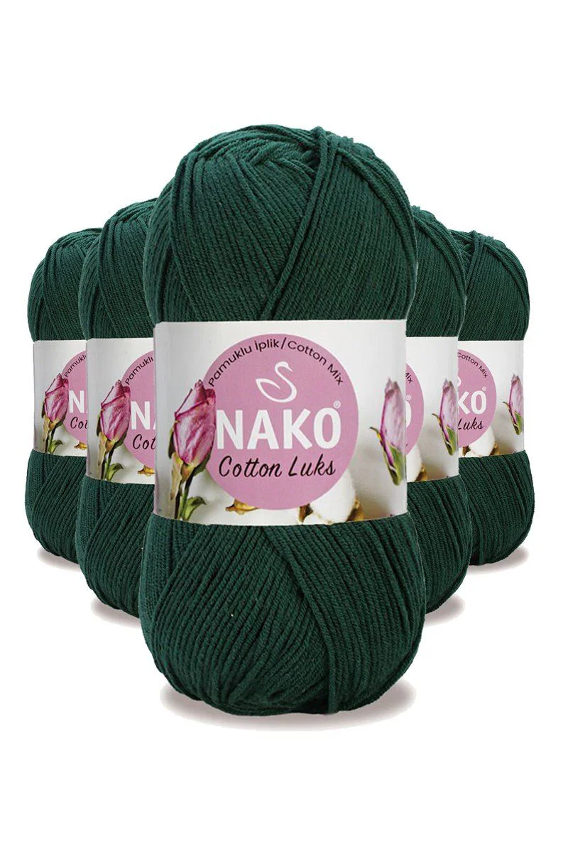 5'li Cotton Lüks İplik Seti – Koyu Yeşil %60 Pamuk %40 Akrilik Yumak, 330m Etiket Mezarajı 5'li Cotton Lüks İplik Seti – Koyu Yeşil %60 Pamuk %40 Akrilik Yumak, 330m Etiket Mezarajı