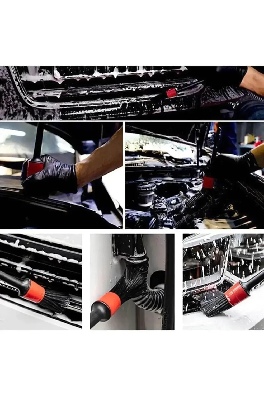 5'li  Detaylandırma Fırça Seti Araba Fırçaları 5 Parça Araba Torp