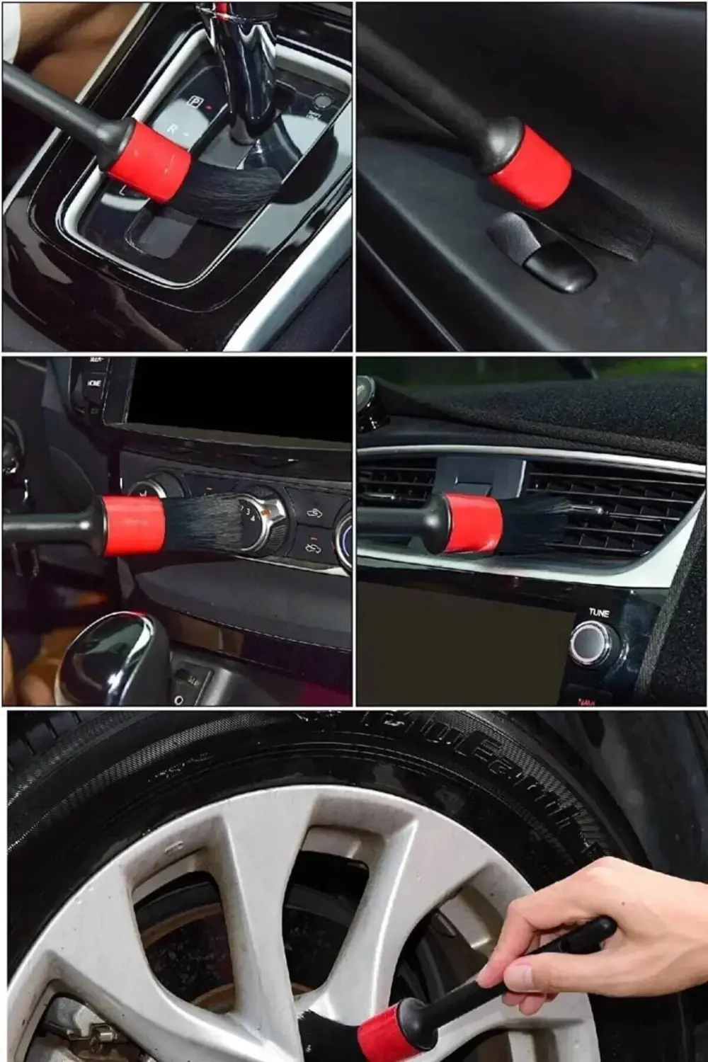 5'li  Detaylandırma Fırça Seti Araba Fırçaları 5 Parça Araba Torp