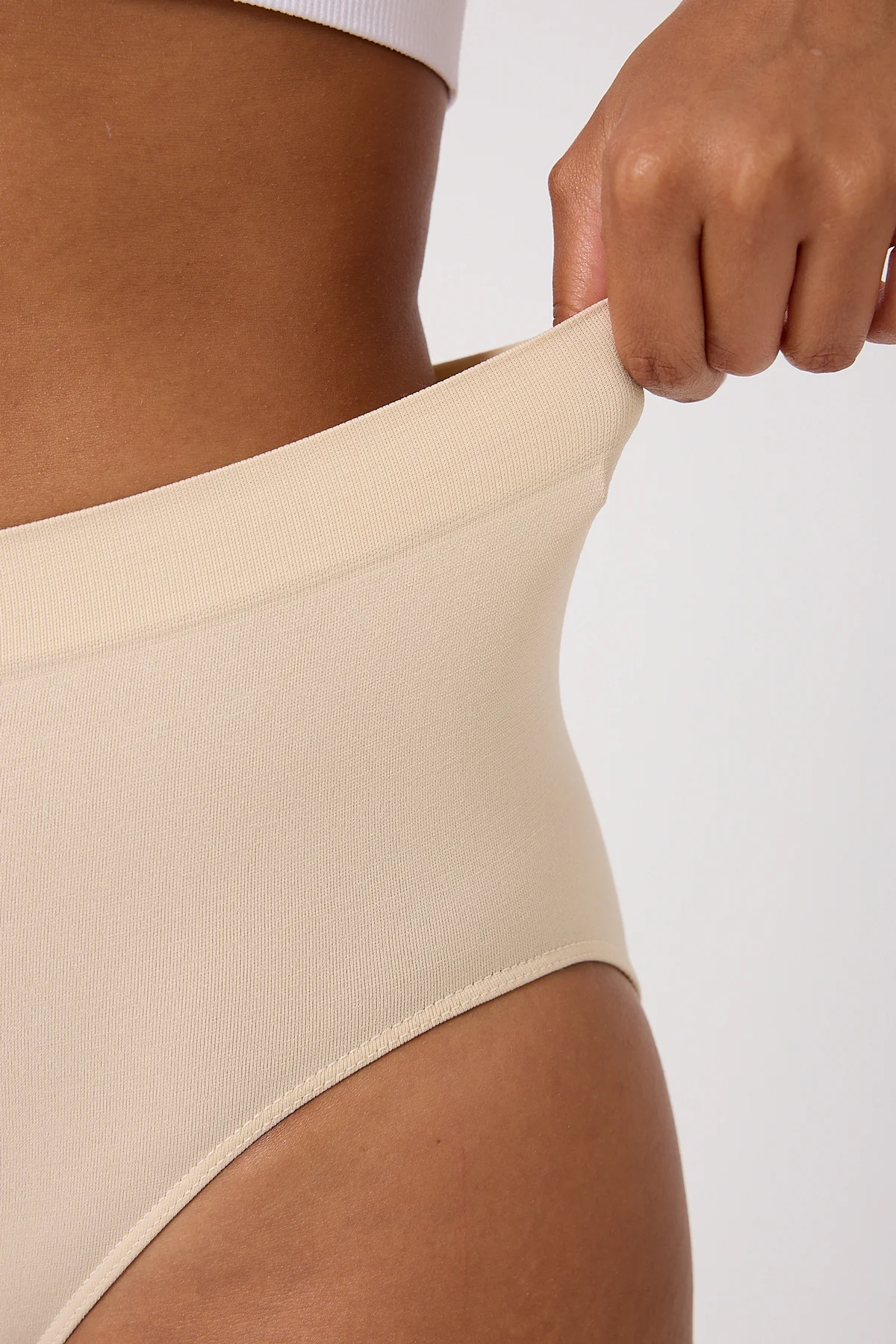 5’li Dikişsiz Kadın Yüksek Bel Esnek Bato Slip Külot