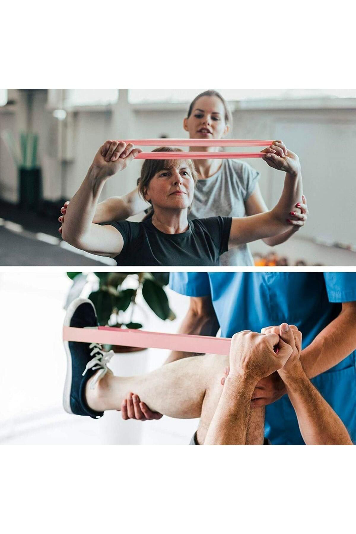 Polexp 5Li Egzersiz Direnç Bant Seti Pilates Crossfit Ekipmanları (4906)