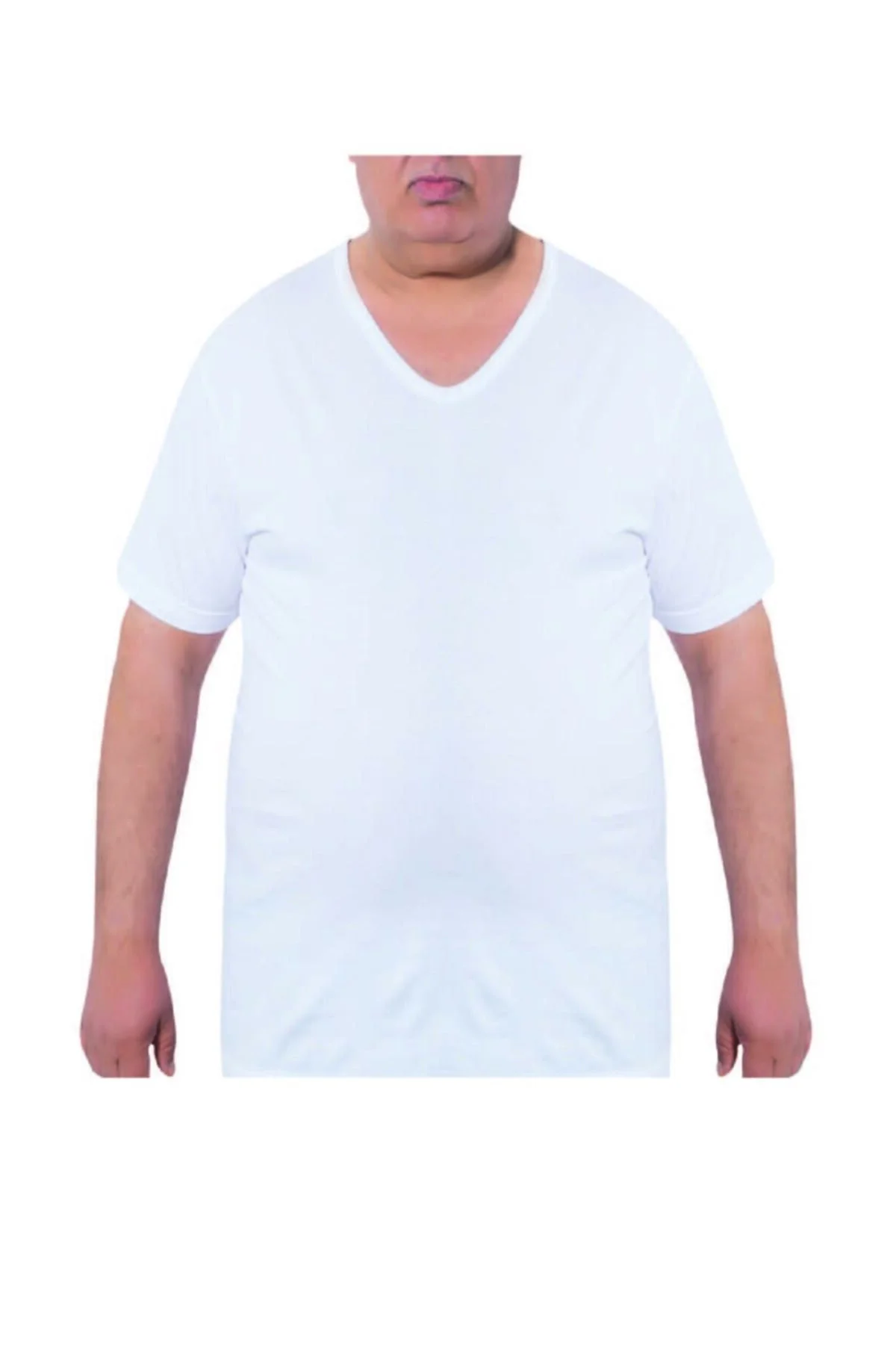 5'li Erkek V Yaka Büyük Beden Fanila