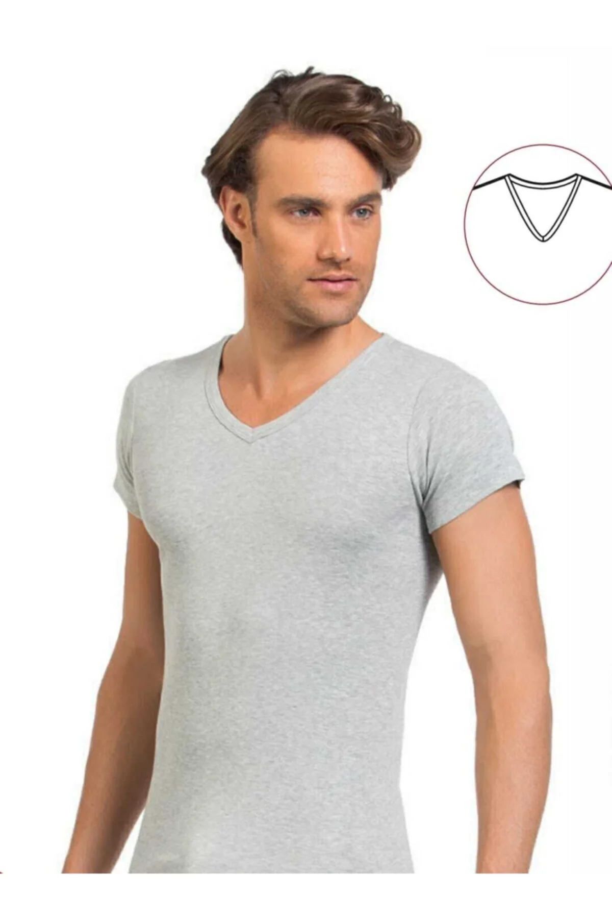 5'li Erkek V Yaka Fanila