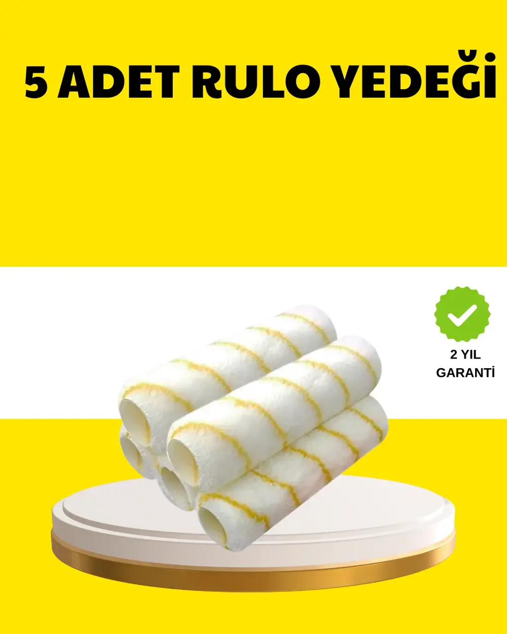 5’li İnce İşçilik Boya Rulo Seti Pürüzsüz ve Eşit Kaplama