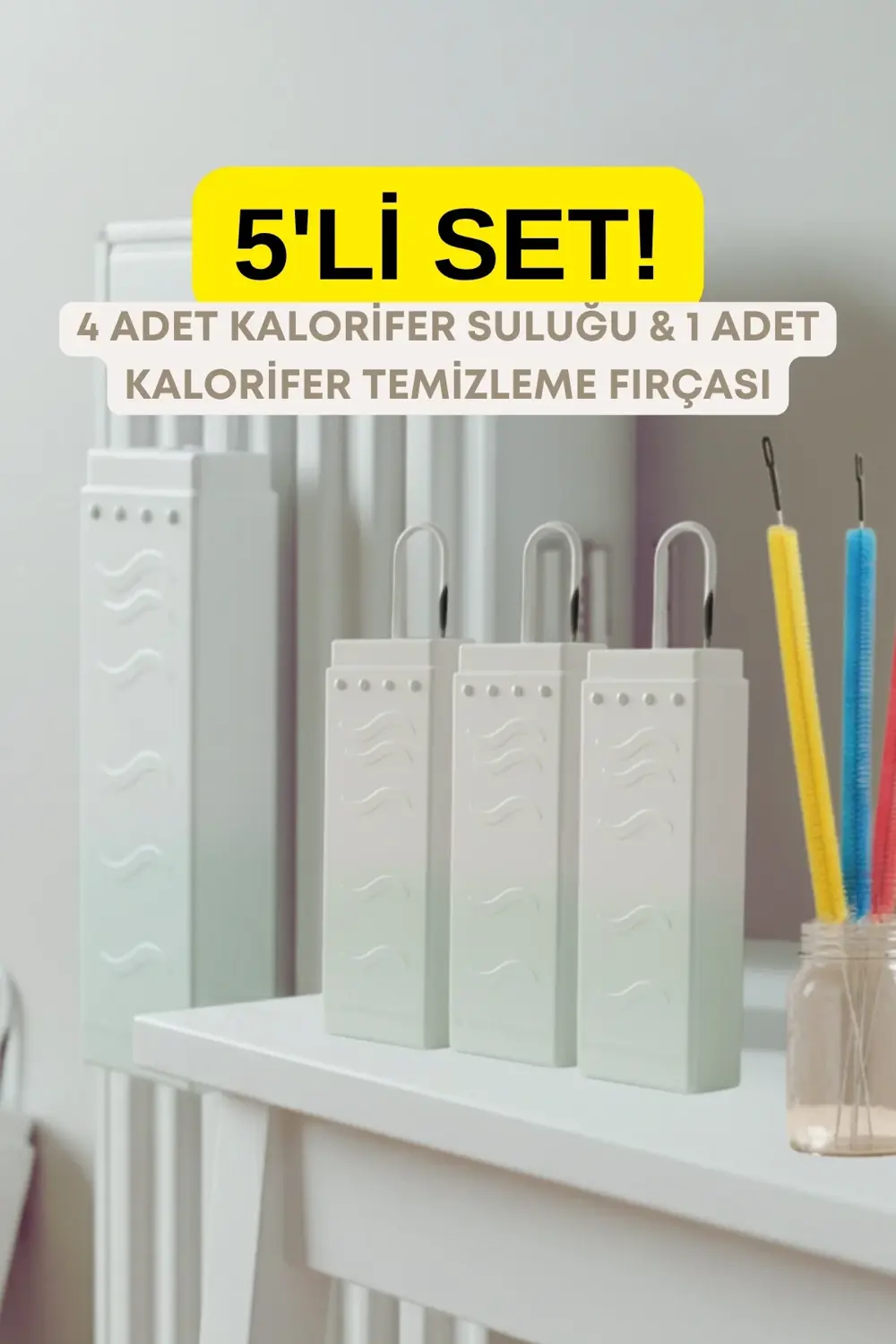 5'li Kalorifer Seti, 4 Adet Leva Kalorifer Petek Suluğu ve 1 Adet