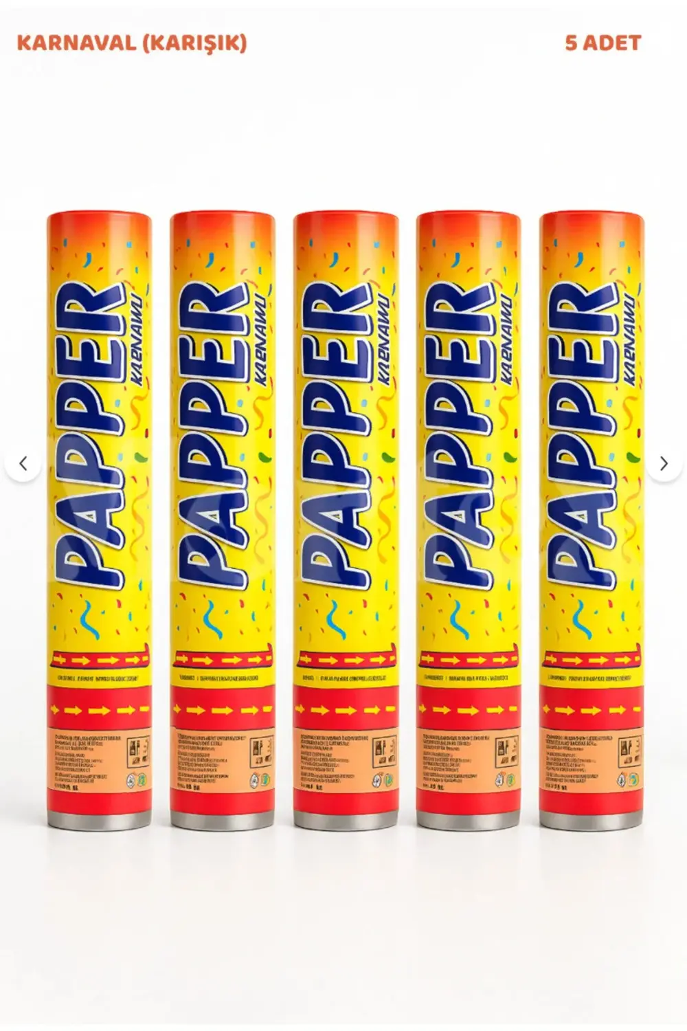 5'li Karışık Konfeti 30cm - Kına, Düğün, Parti, Nişan, Doğum Günü