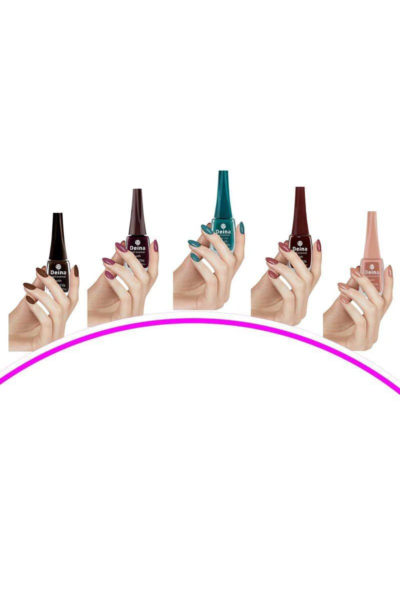 5'li Keratinli Besleyici Oje Seti - 14 ml Parlak ve Kalıcı Oje (Renk No: 10, 25, 40, 56, 72) Fiyatı, Yorumları ve Özellikleri