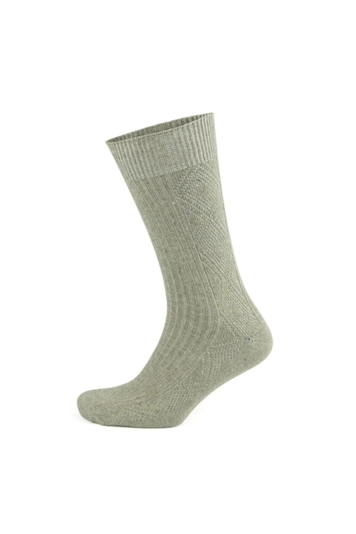 Kral Socks 5'Li Kışlık Thermal Etkili İnce Örgülü Çorap Lambswool Yünlü (Kuz