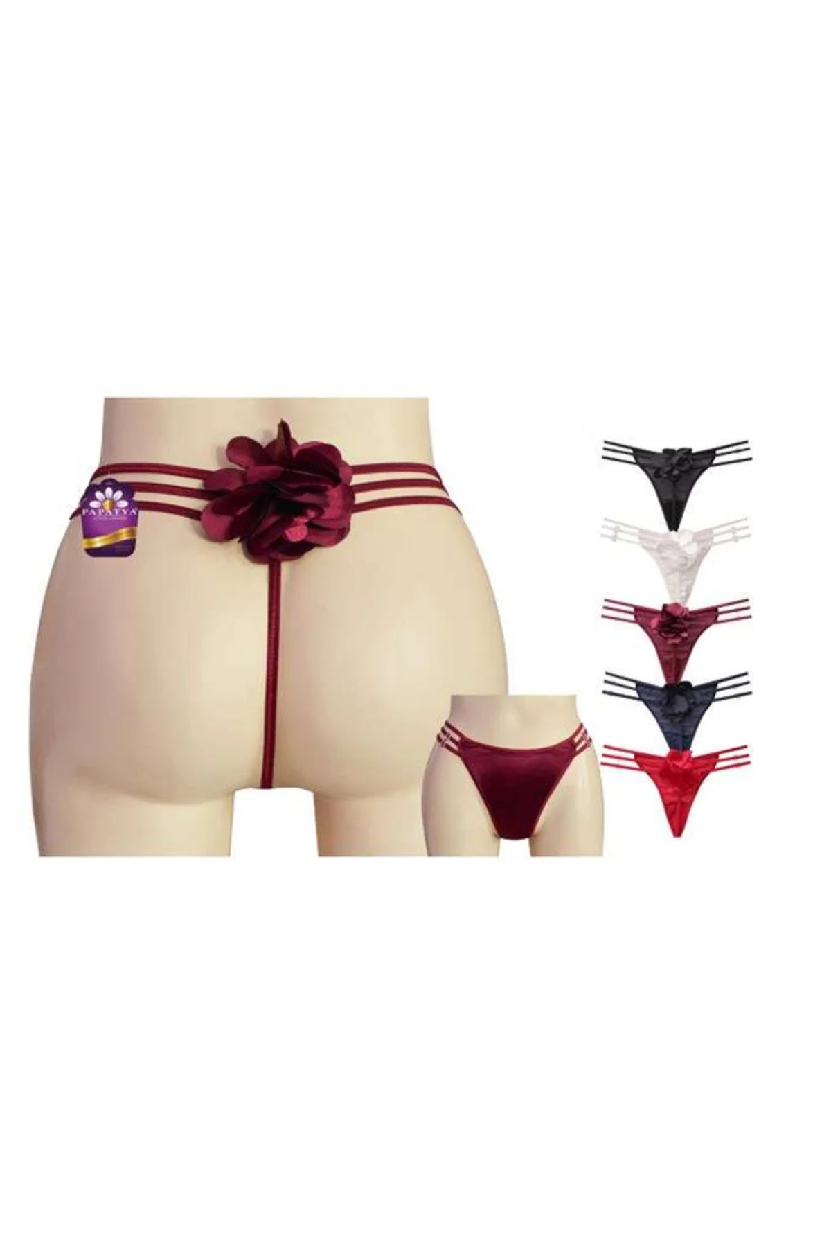 5'Lİ PAKET  ARKASI KARANFİL FİYONK  TANGA KÜLOT