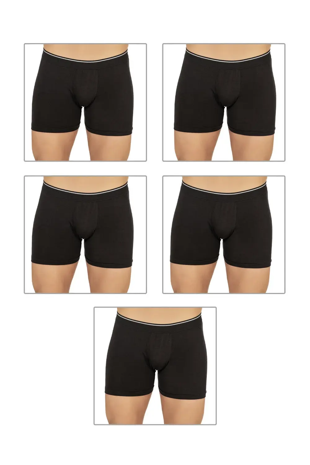 5'li Paket Erkek Modal Pamuklu Esnek Yumuşak Boxer Şort