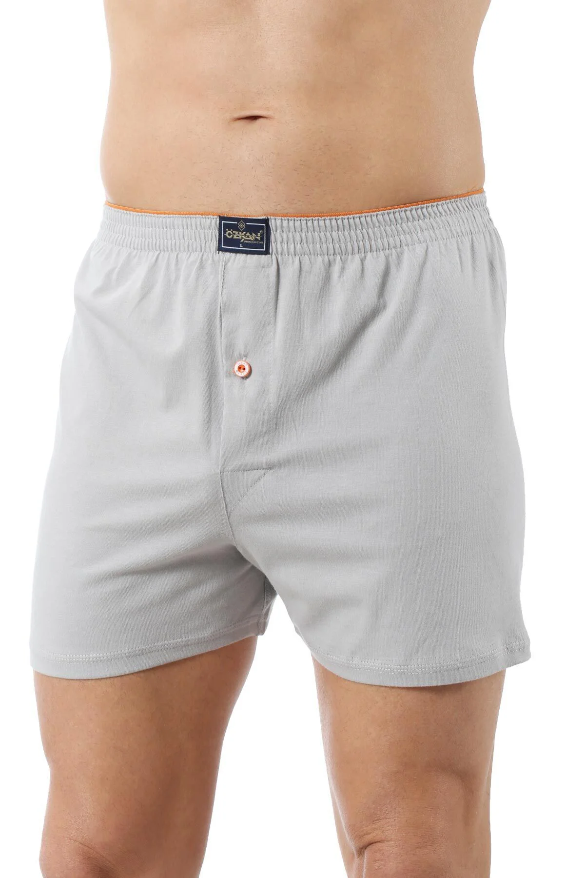 5'li Paket Erkek Şardonlu Pamuklu Düğmeli Penye Boxer