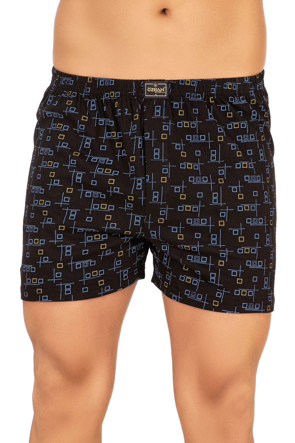 5'li Paketli Erkek Pamuklu Esnek Yumuşak Desenli Penye Boxer Şort