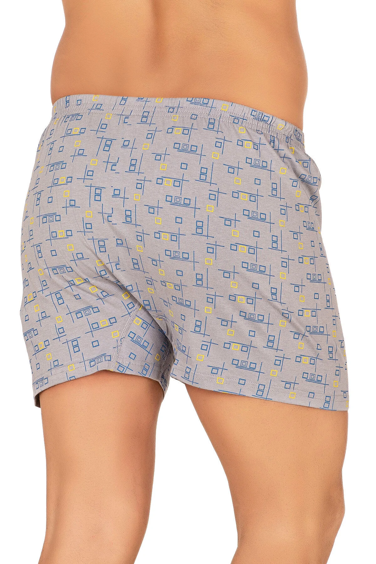 5'li Paketli Erkek Pamuklu Esnek Yumuşak Desenli Penye Boxer Şort