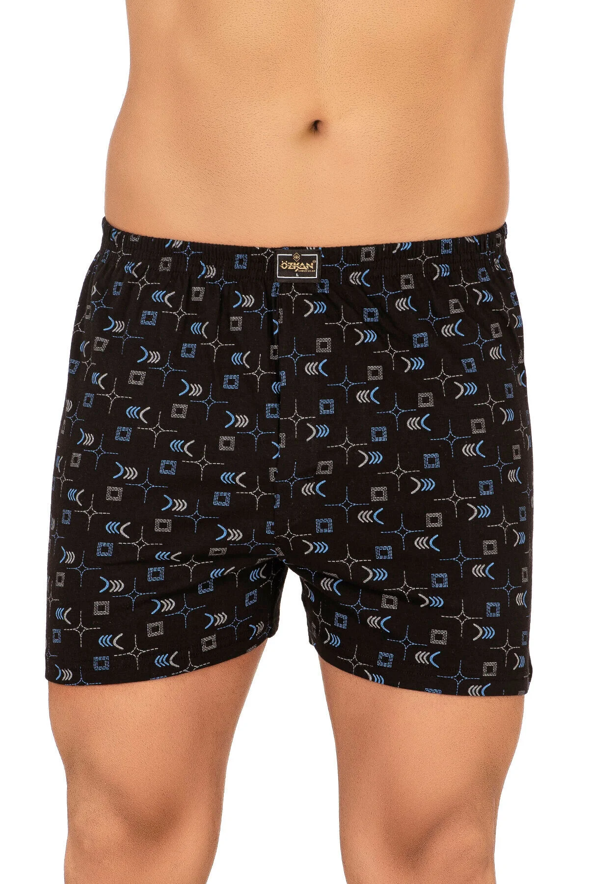 5'li Paketli Erkek Pamuklu Esnek Yumuşak Desenli Penye Boxer Şort