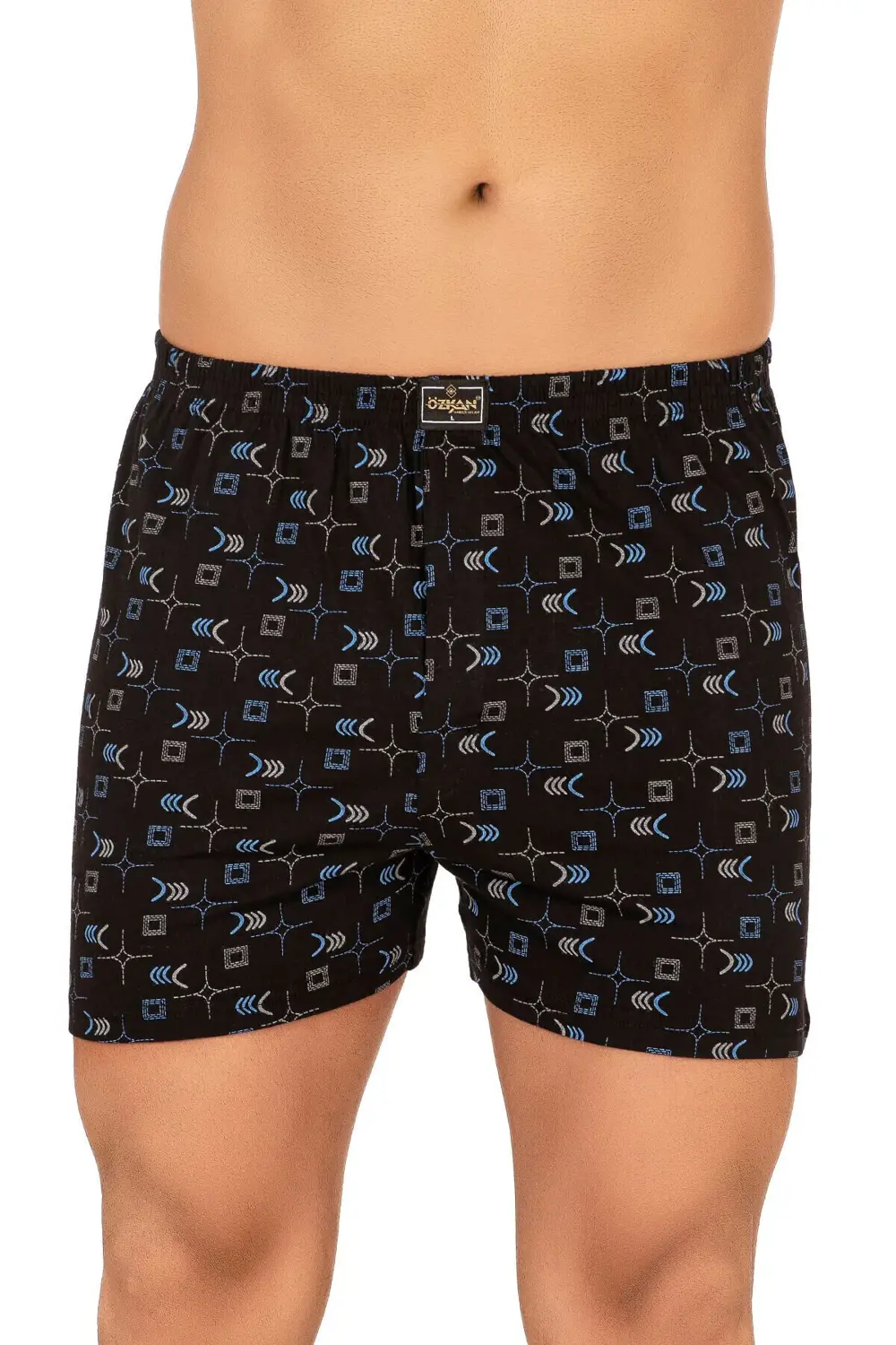 5'li Paketli Erkek Pamuklu Esnek Yumuşak Desenli Penye Boxer Şort